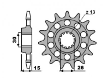 Sekundární řetězové kolečko PBR Sprockets pro BMW S1000RR/M1000RR/R/XR mod. 520 RACING