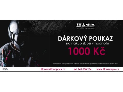 Dárkový poukaz v hodnotě 1000 Kč