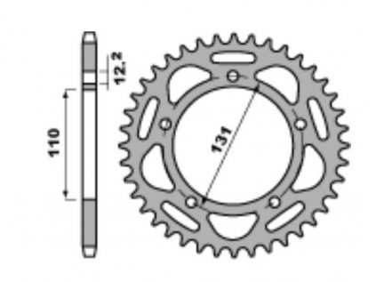 Rozeta ergalová PBR Sprockets pro BMW S1000R/RR/XR mod.520 RACING