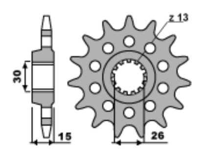 Sekundární řetězové kolečko PBR Sprockets pro BMW S1000RR/M1000RR/R/XR mod. 525