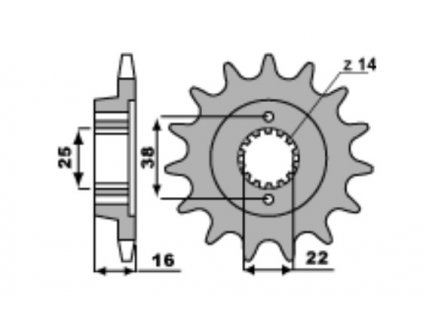 Sekundární řetězové kolečko PBR Sprockets pro DUCATI Hypermotard 796/ MONSTER 796 mod.525