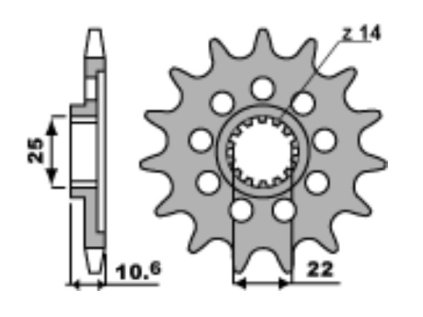 Sekundární řetězové kolečko PBR Sprockets - MV Agusta 1000-675-750