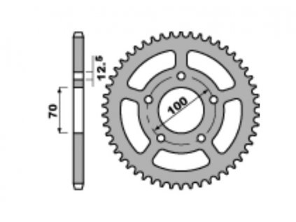 Rozeta ergalová PBR Sprockets pro BMW HP4, mod.520 RACING