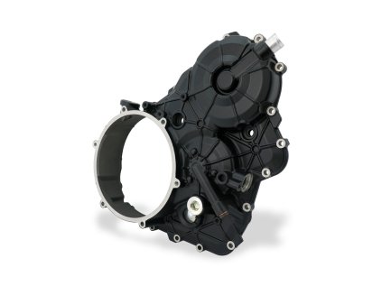 Pravý kryt motoru (hořčíkový) CNC RACING pro instalaci transparetního krytu spojky pro DUCATI Multistrada/ Diavel V4/V4S - černý