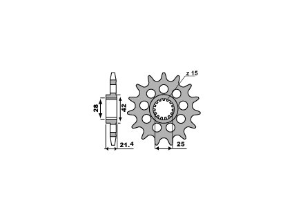 Sekundární řetězové kolečko PBR Sprockets pro APRILIA CAPONORD, DORSODURO, SHIVER