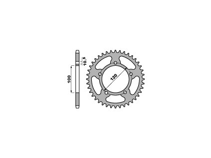 Rozeta ergalová PBR Sprockets pro APRILIA RSV/RSV4/TUONO/FALCO/PEGASO/SHIVER mod.520 RACING