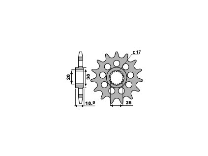 Sekundární řetězové kolečko PBR Sprockets pro APRILIA 1000/ RSV 4/RSV R4/TUONO R mod.520 RACING