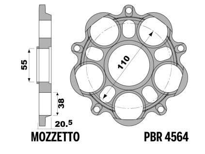 Náboj věnce rozety PBR Sprockets pro DUCATI 848/ Streetfighter/ Monster 796/ Hypermotard/ 848 EVO Corse