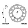 Rozeta ergalová PBR Sprockets pro HM/ HONDA CR/ CRF/ XR mod.520 RACING