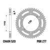 Rozeta ocelová PBR Sprockets pro GILERA 125 1990-1993 mod.520