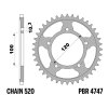 Rozeta ocelová temperovaná PBR Sprockets pro APRILIA 660 RS/ TUONO/ FACTORY/ TUAREG mod.520