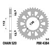 Rozeta ergalová PBR Sprockets pro HONDA CB/ CBR/ CBR-R/ CB-F/ HORNET/ CT/ CTX/ NT / FORZA/ INTEGRA/ NC/ X-ADV/ 500/600/650/700/750/900/1000/ YAMAHA YZF-R6/ YF-R1/ MT-09 mod.520 RACING