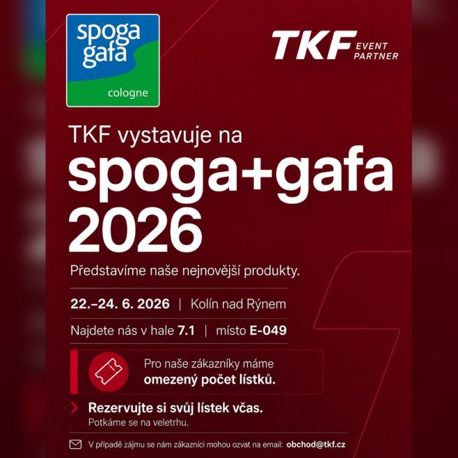 TKF vystavuje na spoga+gafa 2026 v Kolíně nad Rýnem. Představíme zde naše nejnovější produkty pro eventové vybavení, promo...