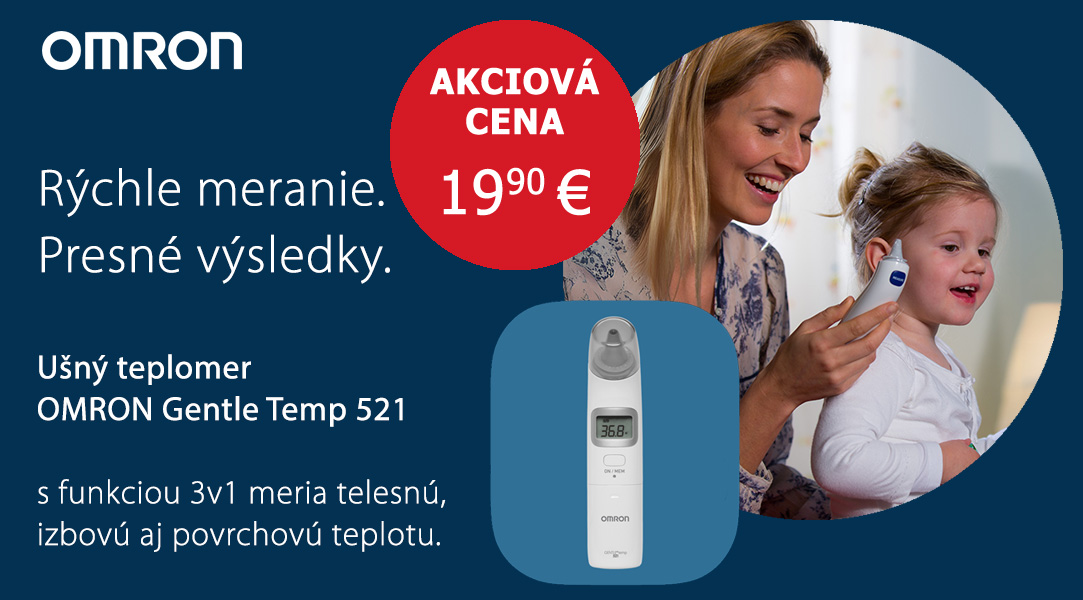 Akcia na teplomer OMRON Gentle Temp 521