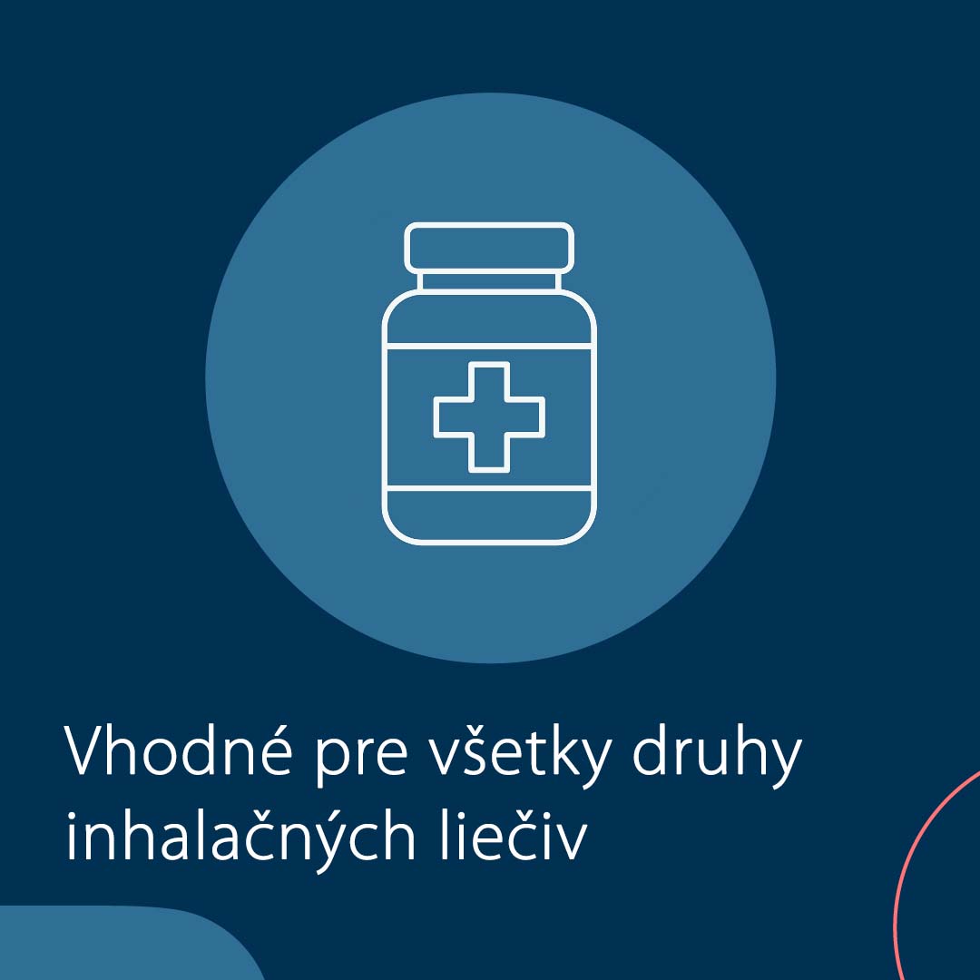 Vhodné pre všetky druhy inhalačných liečiv