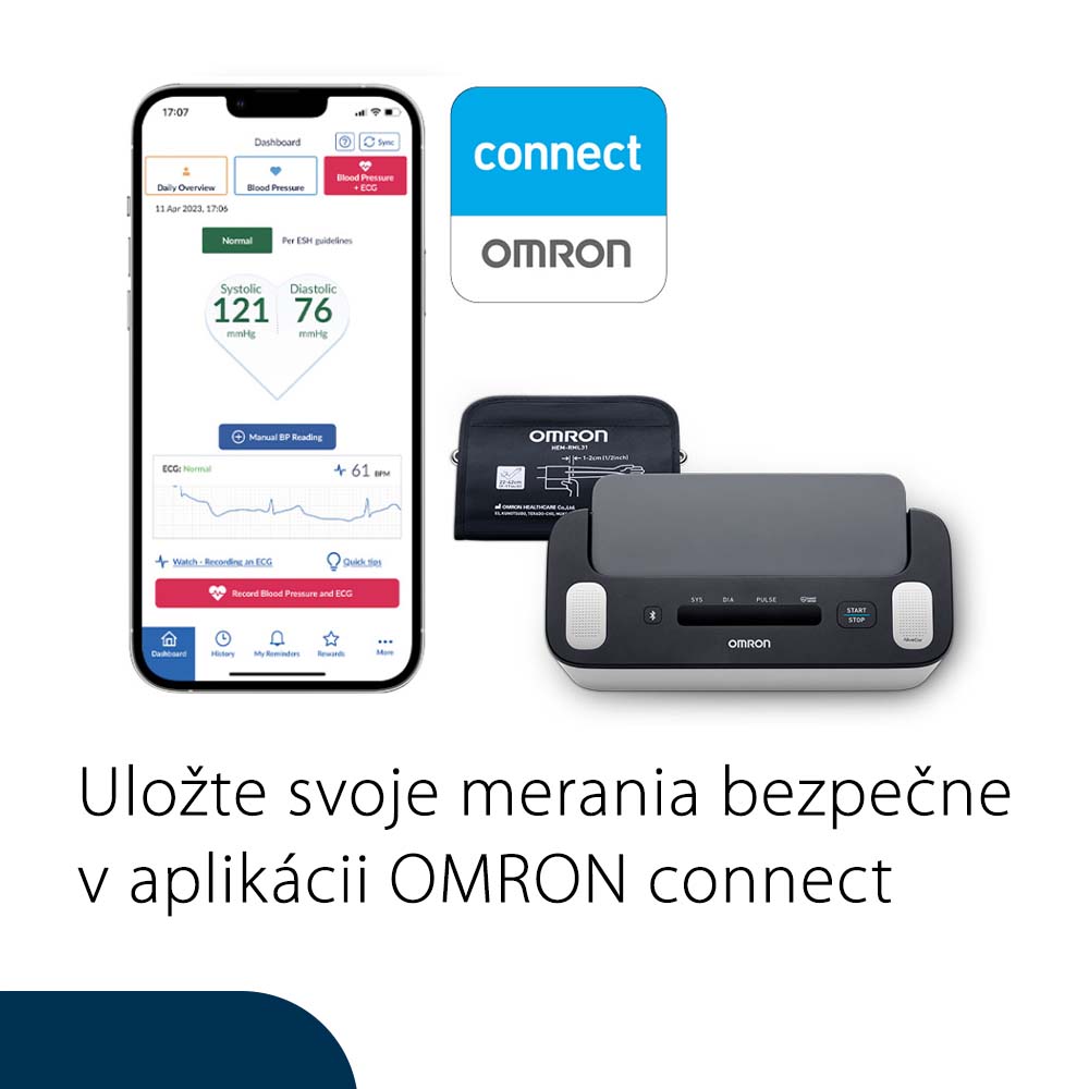 Tlakomer s EKG OMRON Complete