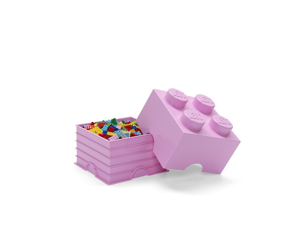 Pink lego storage box new arrivals