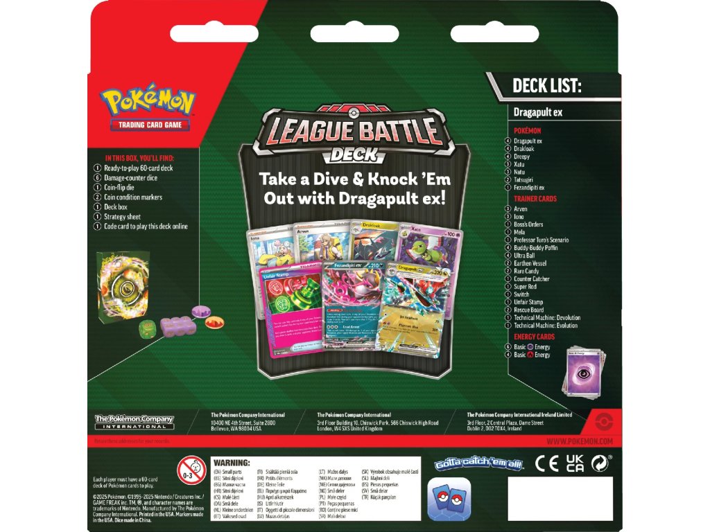 Nintendo Pokémon TCG: Dragapult ex League Battle Deck Obrázek