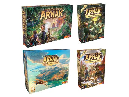 Ztracený ostrov Arnak + Velitelé expedic + Po stopách expedice + Truhlice dobrodružství  (Dárek: Promo karta Krysa)