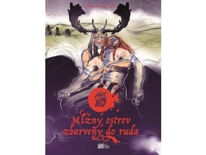 Mlžný ostrov zbarvený do ruda