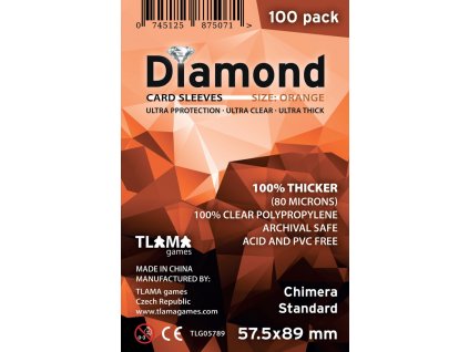 TLAMA games - Obaly na karty Diamond Orange: Chimera Standard (57,5x89 mm)