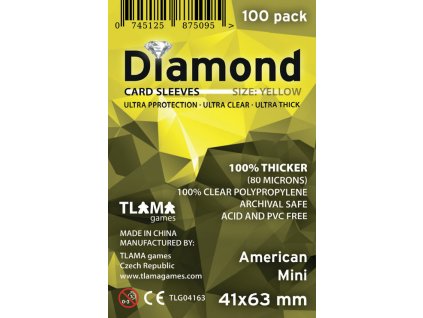 TLAMA games - Obaly na karty Diamond Yellow: American Mini (41x63 mm)