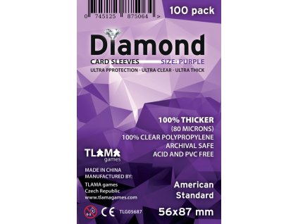 TLAMA games - Obaly na karty Diamond Purple: American Standard (56x87 mm)