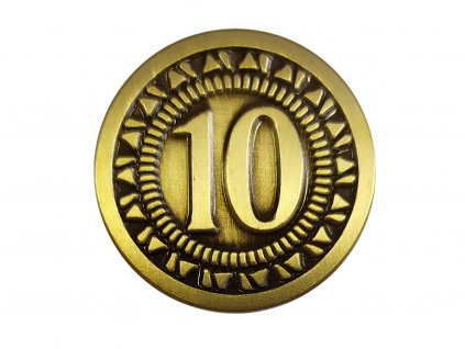 Univerzální mince pro deskové a RPG hry hodnoty "10"