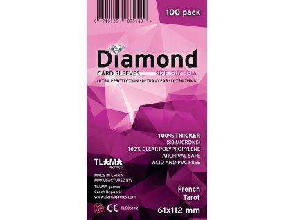 TLAMA games - Obaly na karty Diamond Fuchsia: French Tarot (61x112 mm)