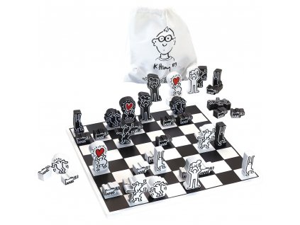 Vilac - Vilac Moderní dřevěné šachy Keith Haring