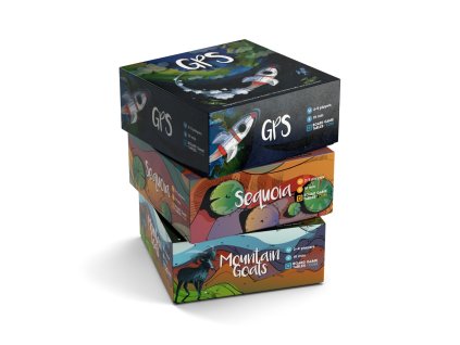 BoardGameTables.com - Mountain Goats, Sequoia, GPS - 3 Game Set