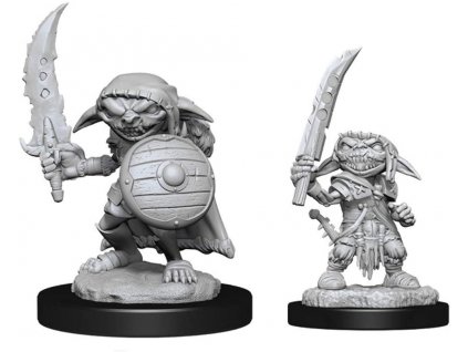 WizKids - Pathfinder Battles Deep Cuts Unpainted Miniatures - Goblin Fighter Male