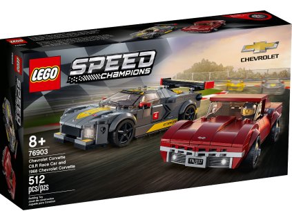 LEGO Chevrolet Corvette C8.R a 1968 Chevrolet Corvette 76903