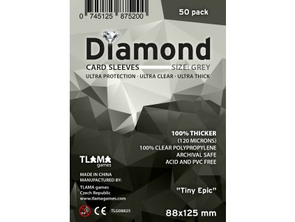 TLAMA games - Obaly na karty Diamond Grey: "Tiny Epic" (88x125 mm)