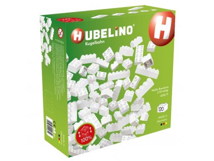 Hubelino - HUBELINO Kuličková dráha - kostky bílé 120 ks