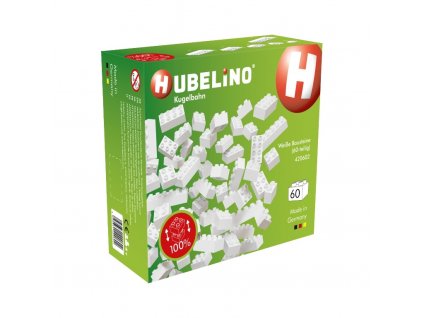 Hubelino - HUBELINO Kuličková dráha - kostky bílé 60 ks