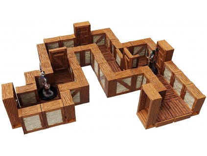 WizKids - WarLock Tiles: Expansion Pack - 1 in. Town & Village Straight Walls