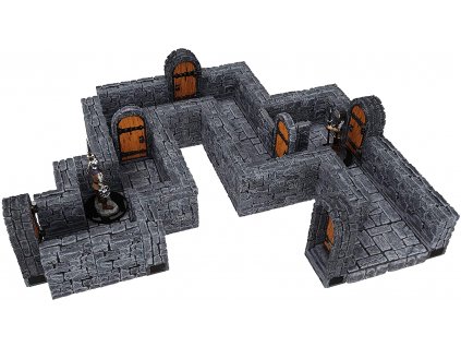 WizKids - WarLock Tiles: Expansion Pack - 1 in. Dungeon Straight Walls