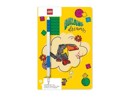 LEGO Stationery - LEGO Stationery Zápisník A5 s modrým perem - Building Dreams