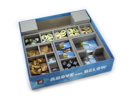folded space insert organizer above and below