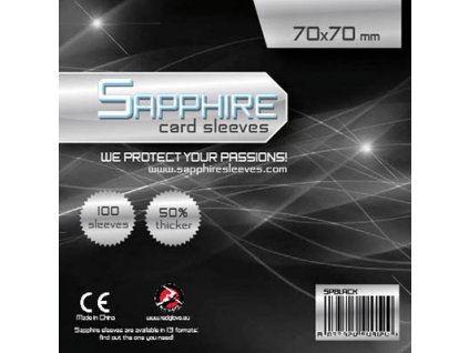 obaly na karty sapphire black 70 x 70 mm 100 ks