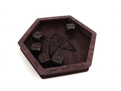 Dice Tray - Wood Stained (Cthulhu)