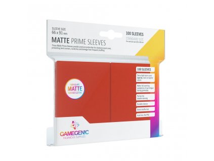 Matte Prime Sleeves Red (100 obalů) - Obaly na karty