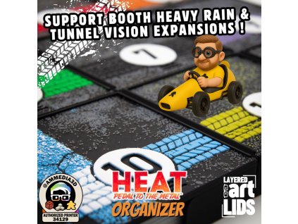 HEAT Pedal to the Metal  insert MitroCZECH organizer BoardGameHolic Tunnel vision Heavy rain Tunelové vidění Hustý déšť Am Media 00