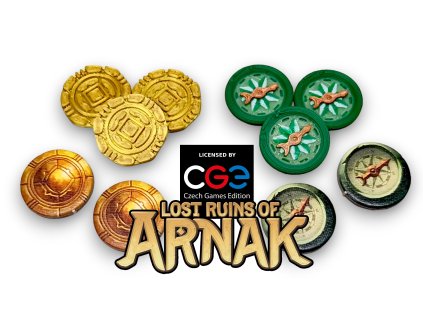 Kompasy a mince pro hru Ztracený ostrov Arnak insert MitroCZECH organizer BoardGameHolic