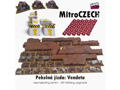 Neprůjezdný terén pro hru Pekelná jízda: Vendeta insert MitroCZECH organizer BoardGameHolic