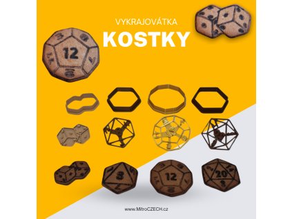 Vykrajovátka Kostky insert MitroCZECH organizer BoardGameHolic