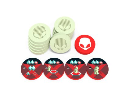 On Mars: Alien Invasion - Wooden Alien Token