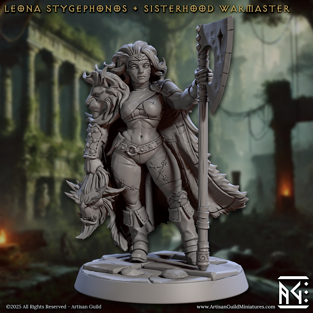 Artisan Guild Lidé - Leona Stygephonos, Sisterhood Warmaster Veiled Sisterhood