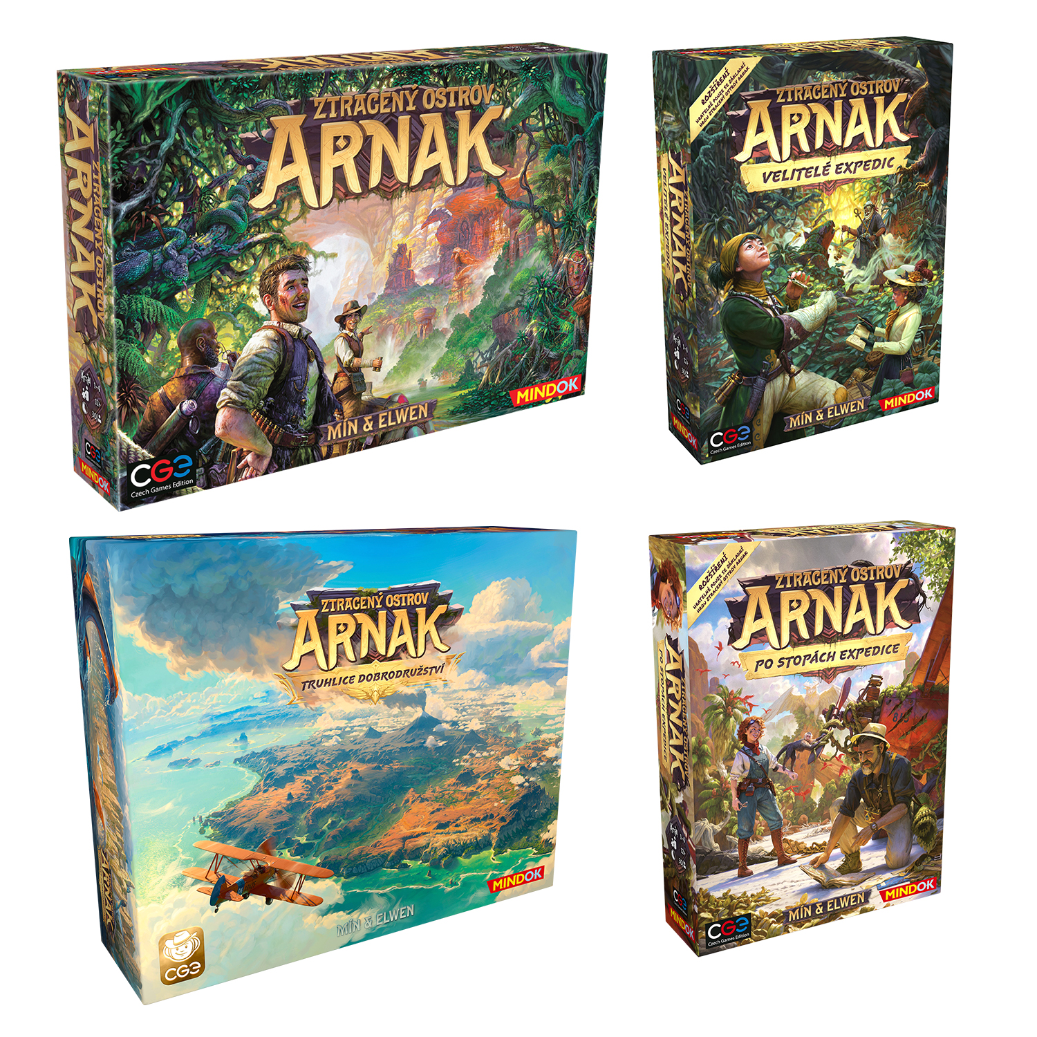 Mindok Ztracený ostrov Arnak + Velitelé expedice + Po stopách expedice + Truhlice dobrodružství